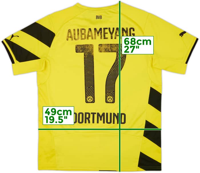 2014-15 Borussia Dortmund Home Shirt Aubameyang #17 - 5/10 - (M)