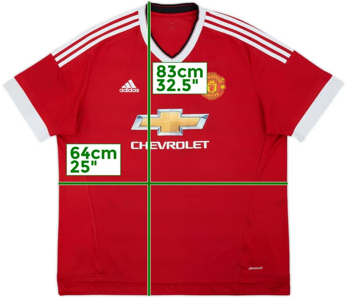 2015-16 Manchester United Home Shirt - 5/10 - (XXL)