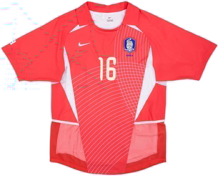 2002-03 South Korea Player Issue Home Shirt D R Cha #16 - 5/10 - (M)