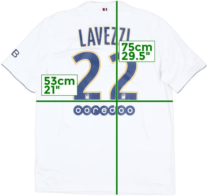 Camiseta de visitante del Paris Saint-Germain 2014-15 Lavezzi #22 - 7/10 - (L)