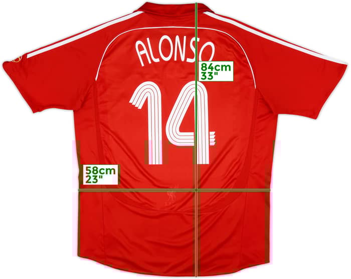 2006-08 Liverpool Home Shirt Alonso #14 - 5/10 - (XL)