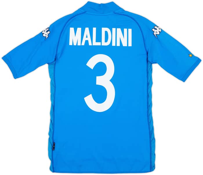 2002 Italy Home Shirt Maldini #3 - 7/10 - (S)