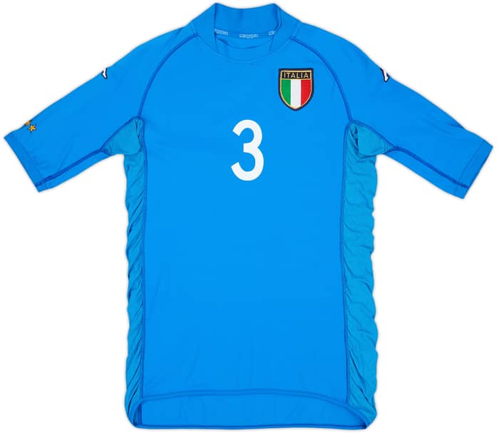 2002 Italy Home Shirt Maldini #3 - 7/10 - (S)