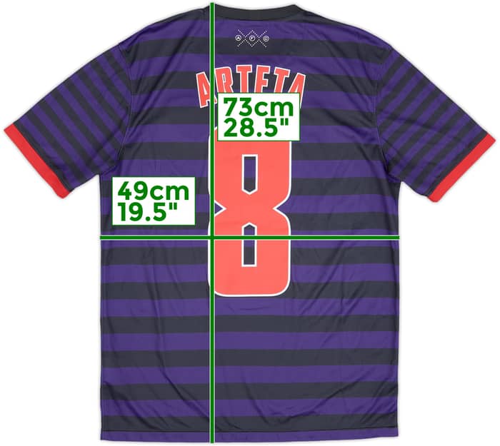 2012-13 Arsenal Away Shirt Arteta #8 - 5/10 - (M)