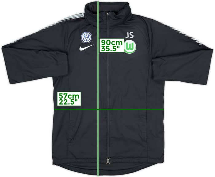2017-18 Wolfsburg Nike Staff Issue Hooded Rain Jacket JS - 7/10 - (L)