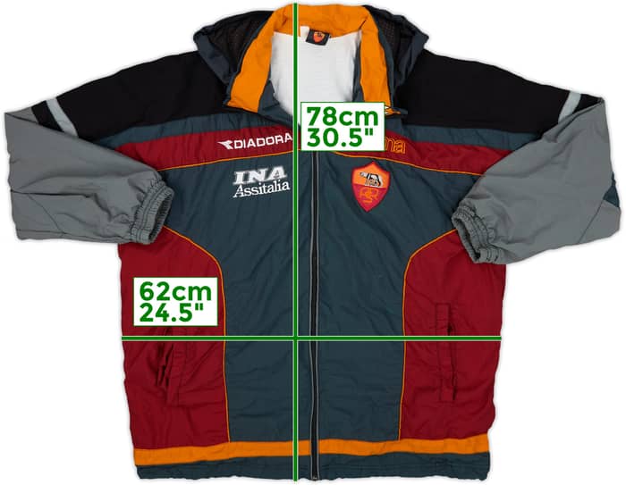 1999-00 Roma Diadora Hooded Track Jacket - 8/10 - (S)