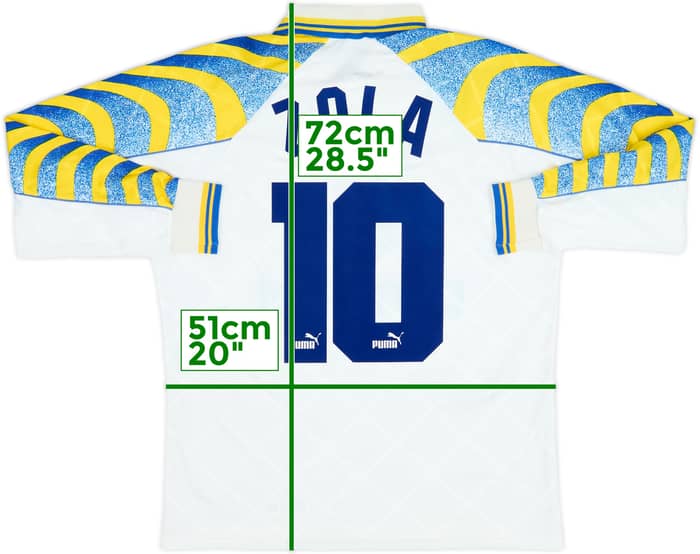1995-97 Parma Local Manga Larga Camiseta Zola #10 - 6/10 - (M)