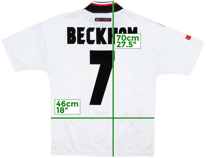 1997-99 Manchester United Away Shirt Beckham #7 - 9/10 - (Y)