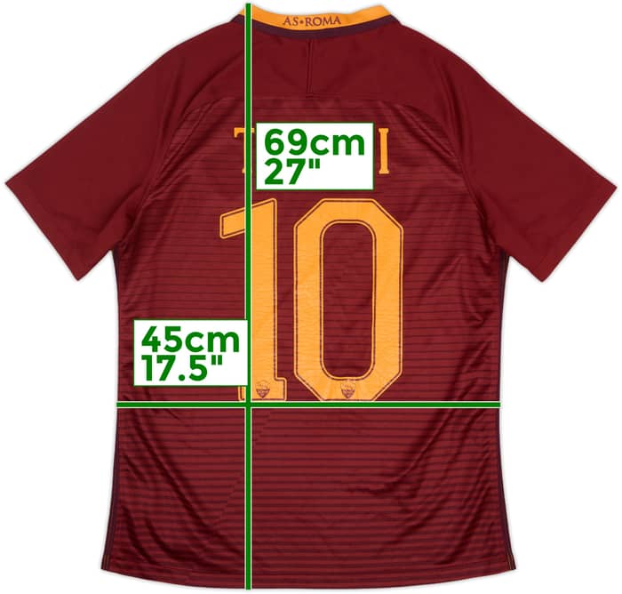 2016-17 Roma Camiseta Local Totti #10 - 6/10 - (S)