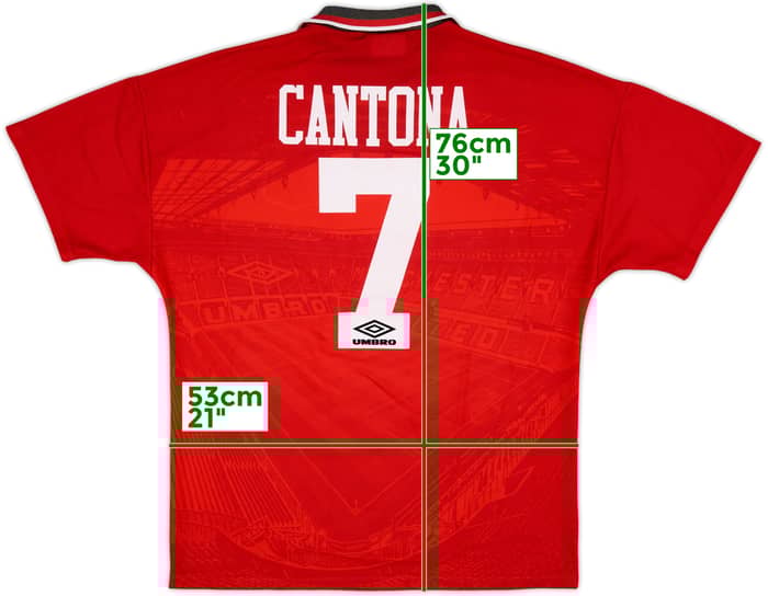 1994-96 Manchester United Home Shirt Cantona #7 - 9/10 - (L)