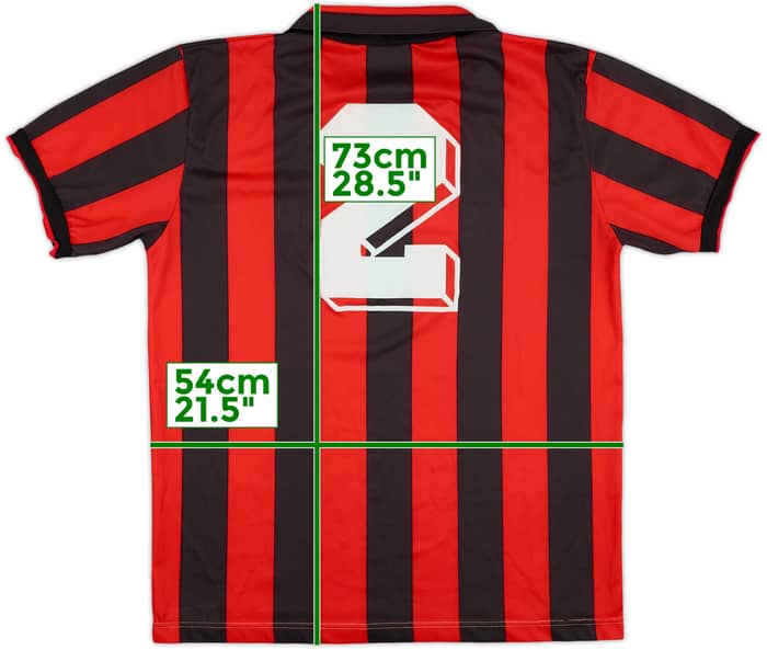 1990-91 AC Milan Home Shirt #2 - 8/10 - (L)