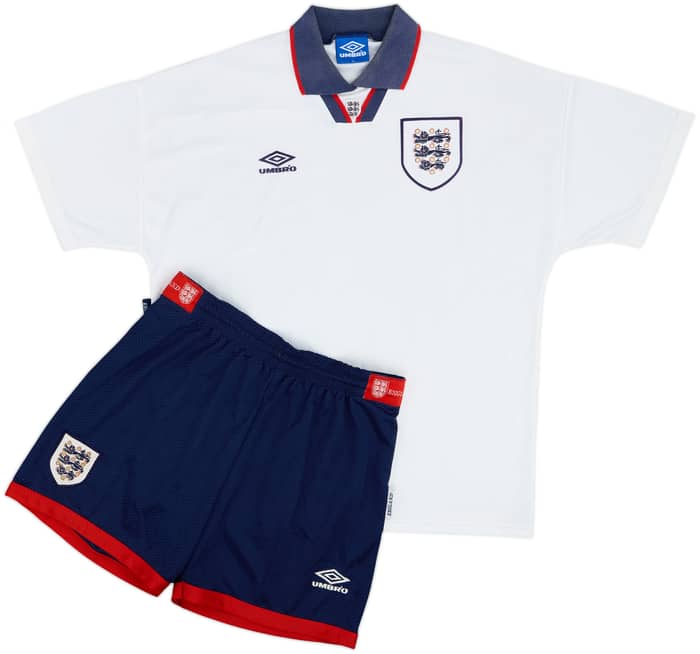 1993-95 England Home Shirt & Shorts - 8/10 - (XL)