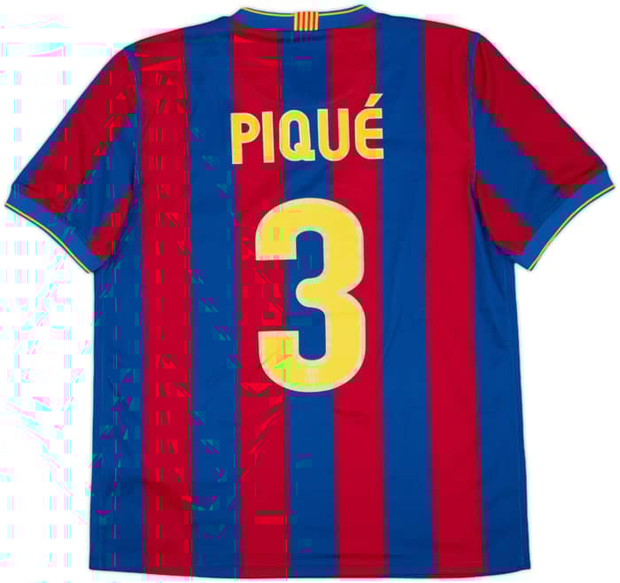 2009-10 Barcelona Home Shirt Pique #3 - 8/10 - (M)