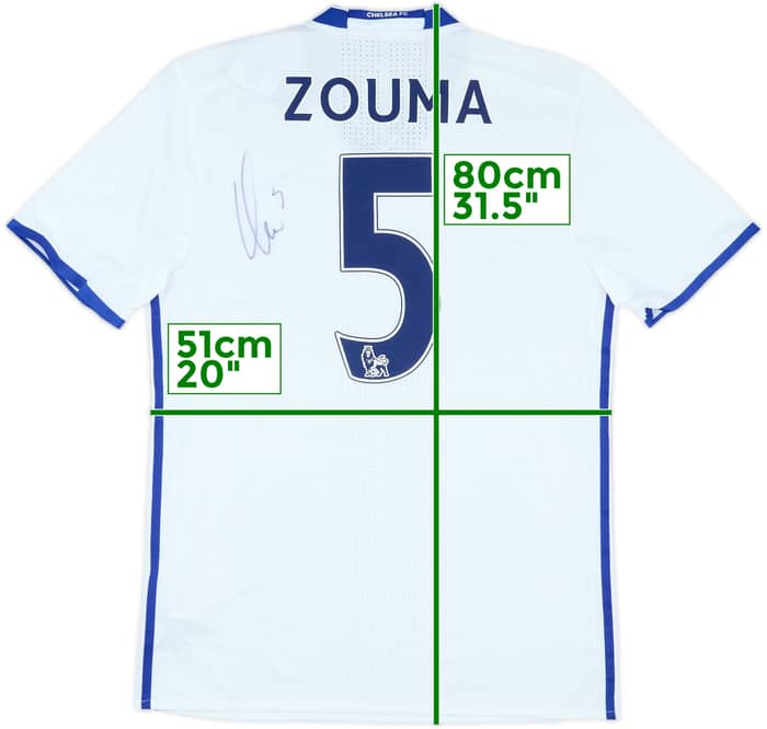 2016-17 Chelsea Player Issue Signed Third Shirt Zouma #5