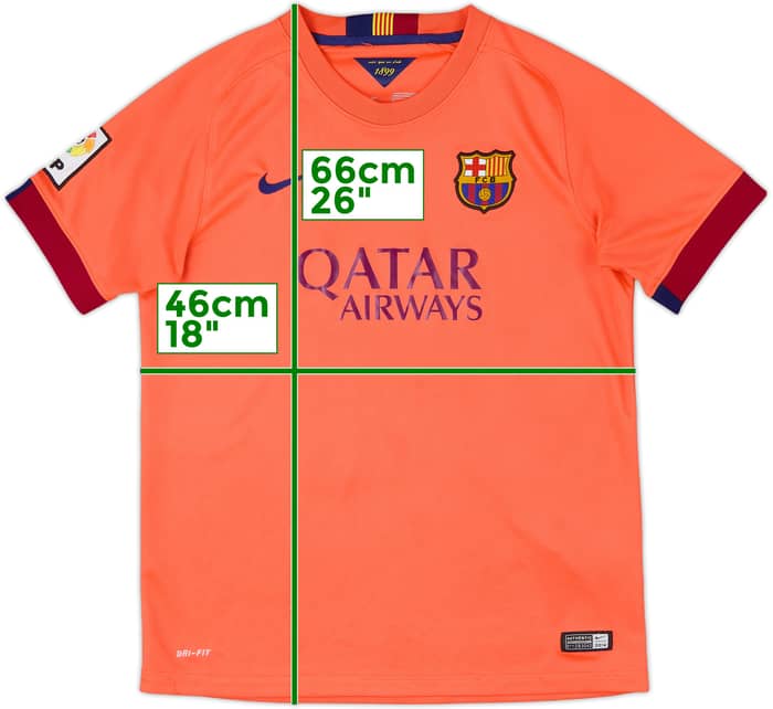 2014-15 Barcelona Away Shirt - 7/10 - (XL.Boys)