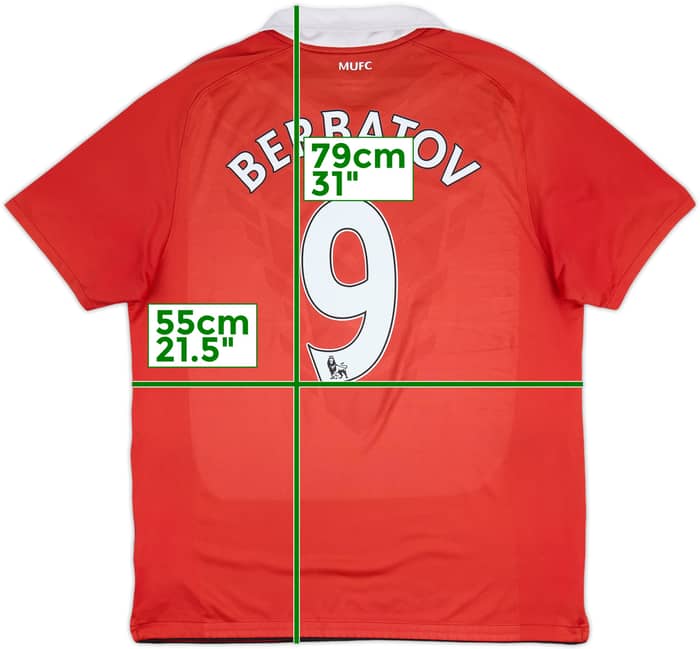 2010-11 Manchester United Home Shirt Berbatov #9 - 5/10 - (L)