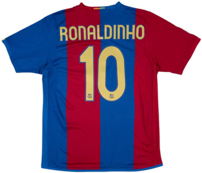 2006-07 Barcelona Home Shirt Ronaldinho #10 - 6/10 - (M)