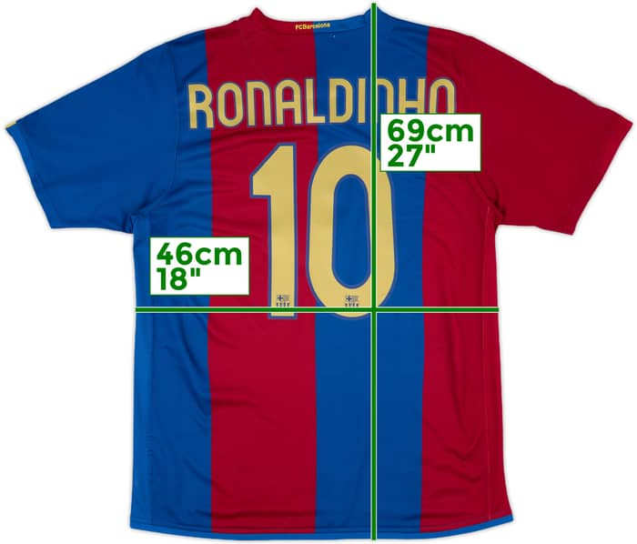 2006-07 Barcelona Home Shirt Ronaldinho #10 - 6/10 - (M)