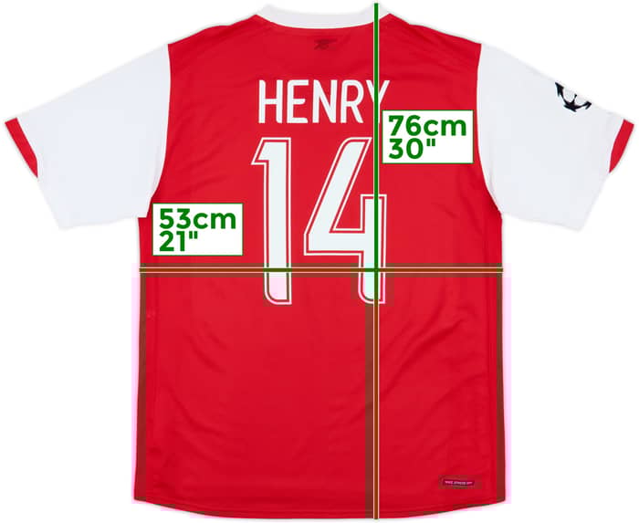 2006-08 Arsenal Home Shirt Henry #14 - 6/10 - (L)