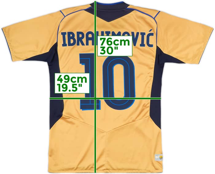 2004-05 Sweden Anniversary Third Shirt Ibrahimovic #10 - 8/10 - (M)