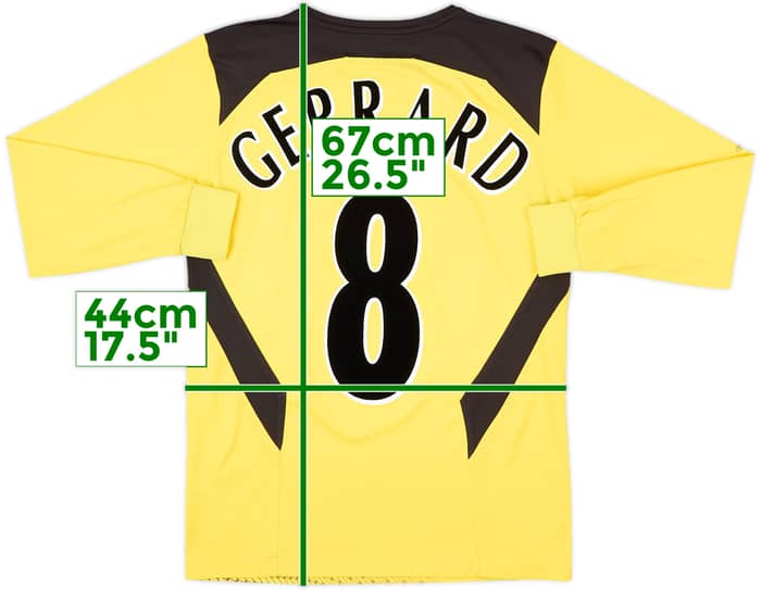 2004-06 Liverpool Away L/S Shirt Gerrard #8 - 8/10 - (XS)