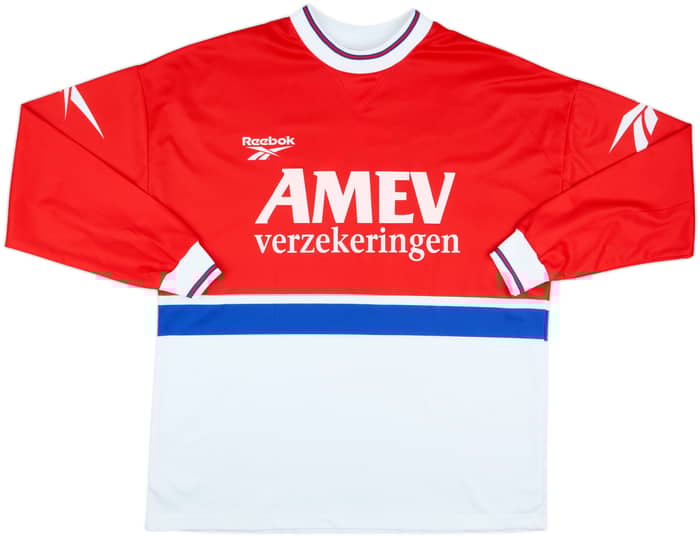 1997-98 Utrecht Match Issue Home L/S Shirt de Jong #9