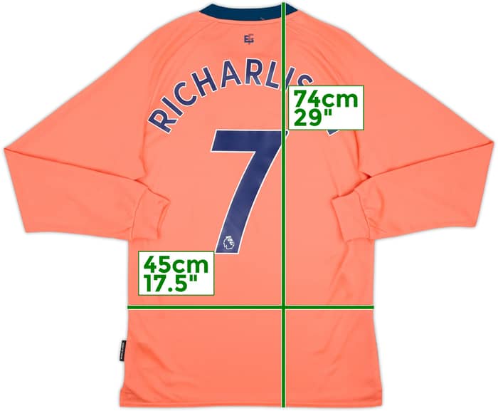 2019-20 Everton Away L/S Shirt Richarlison #7 - 8/10 - (S)