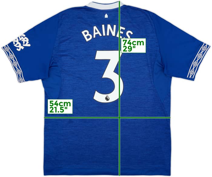 2018-19 Everton Home Shirt Baines #3 - 9/10 - (L)