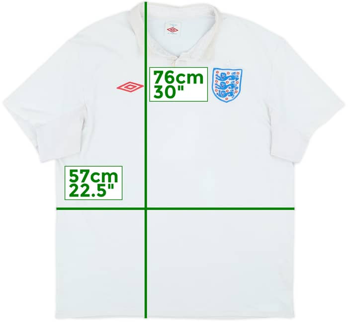 2009-10 England Home Shirt - 4/10 - (XL)