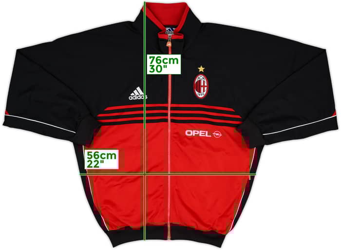 1999-00 AC Milan adidas Track Jacket - 8/10 - (M)
