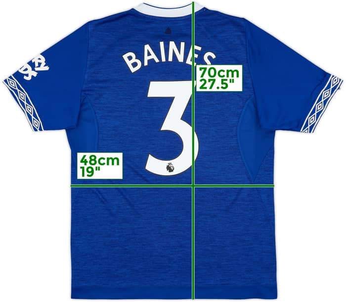 2018-19 Everton Home Shirt Baines #3 - 8/10 - (M)