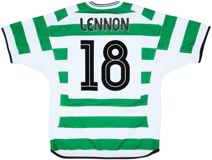 2001-03 Celtic Home Shirt Lennon #18 - 8/10 - (L)