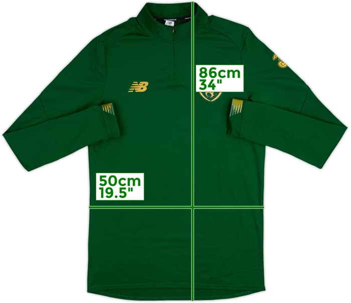 2017-18 Ireland New Balance 1/4 Zip Training Top - 8/10 - (L)
