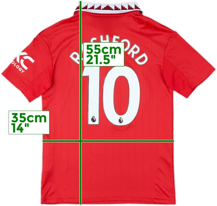 2022-23 Manchester United Home Shirt Rashford #10 - 8/10 - (S.Boys)