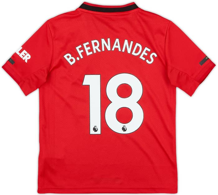2019-20 Manchester United Home Shirt B.Fernandes #18 - 9/10 - (S.Boys)