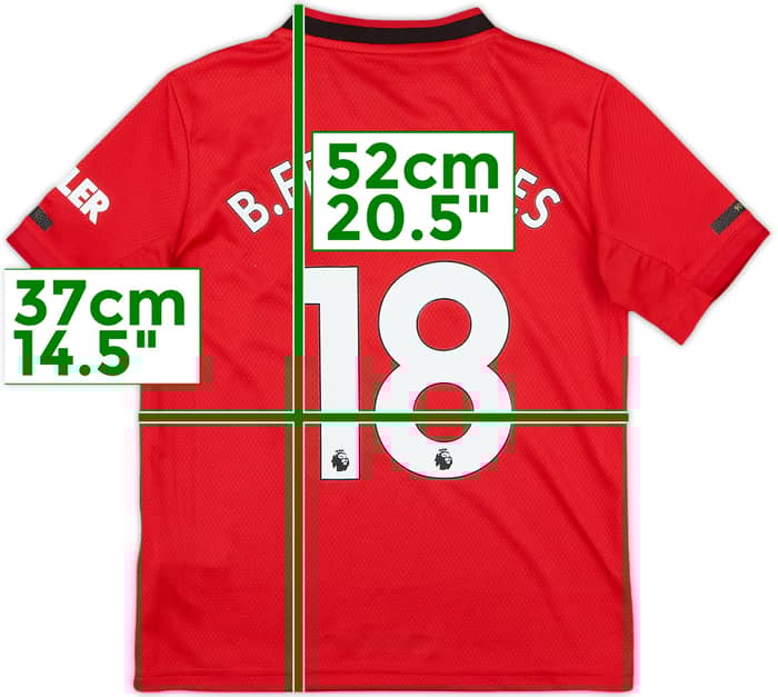 2019-20 Manchester United Home Shirt B.Fernandes #18 - 9/10 - (S.Boys)