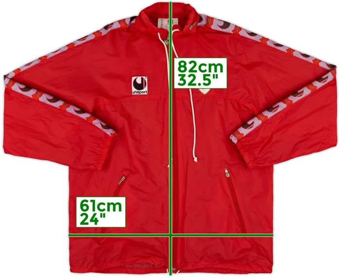 1992-93 Cremonese Uhlsport Hooded Rain Jacket - 6/10 - (L)