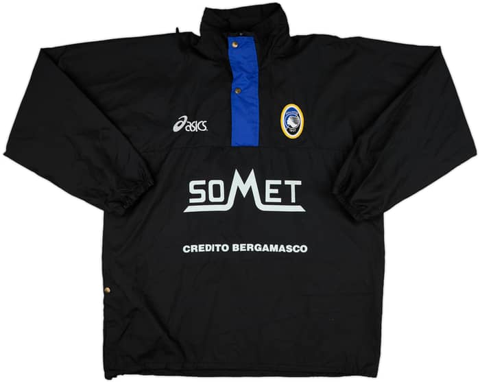 1996-97 Atalanta Asics Hooded 1/4 Zip Rain Jacket - 8/10 - (XL)