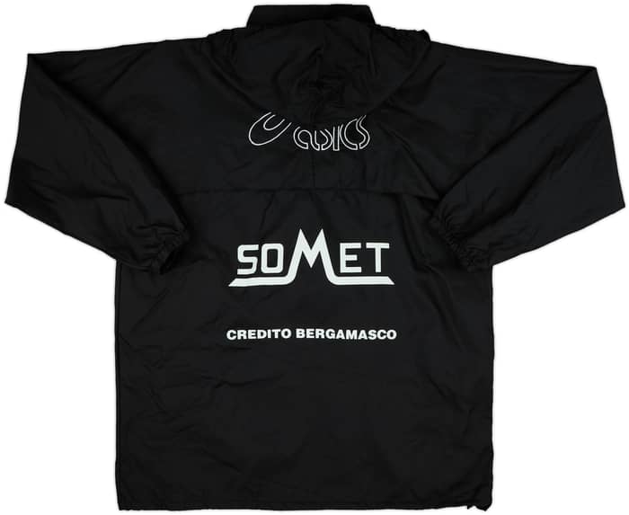 1996-97 Atalanta Asics Hooded 1/4 Zip Rain Jacket - 8/10 - (XL)