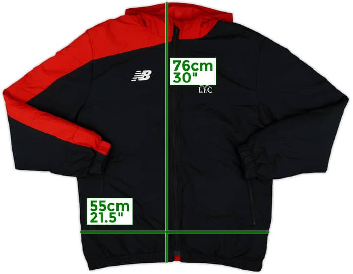 2015-16 Liverpool New Balance Hooded Padded Bench Coat - 8/10 - (M)