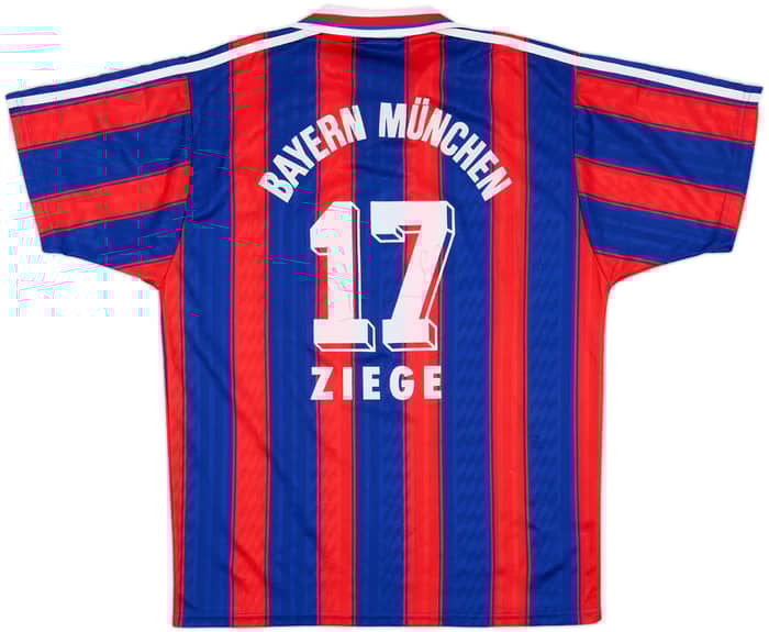 1995-97 Bayern Munich Signed Home Shirt Ziege #17 - 9/10 - (M)