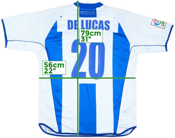 2002-03 Alaves Home Shirt De Lucas #20 - 7/10 - (L)