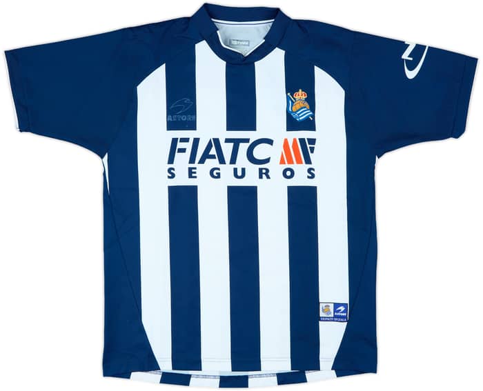 2004-06 Real Sociedad Home Shirt Kovacevic #9 - 4/10 - (M)