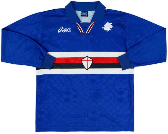 1996-97 Sampdoria Home L/S Shirt - 8/10 - (S)
