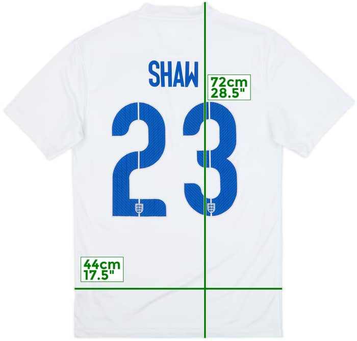 2014-15 England Home Shirt Shaw #23 - 6/10 - (S)