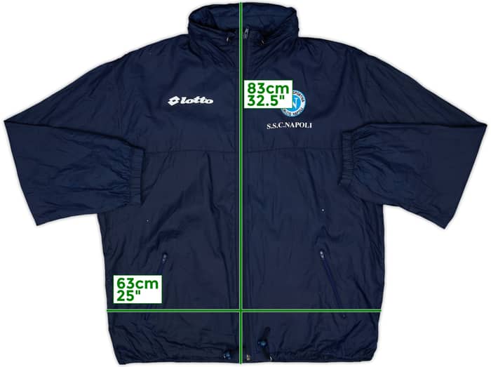 1994-96 Napoli Lotto Hooded Rain Jacket - 7/10 - (M)