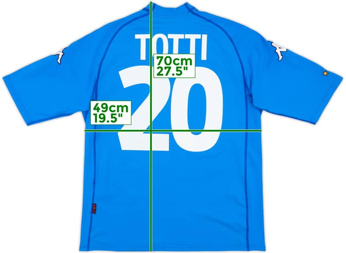 2000-01 Italy Home Shirt Totti #20 - 6/10 - (XL)