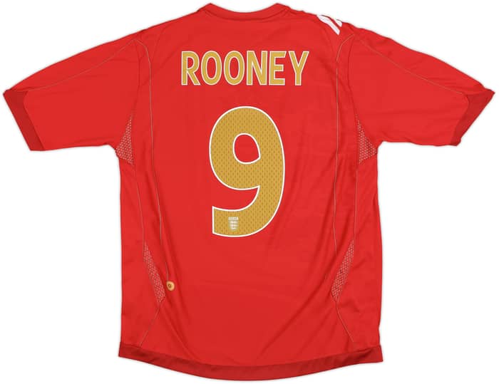 2006-08 England Away Shirt Rooney #9 - 6/10 - (L)