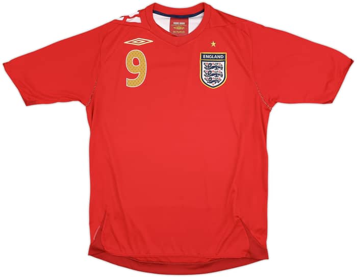 2006-08 England Away Shirt Rooney #9 - 6/10 - (L)
