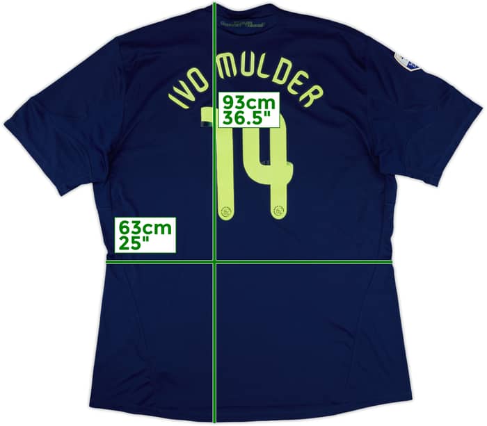 2010-11 Ajax Away Shirt Ivo Mulder #14 - 8/10 - (3XL)